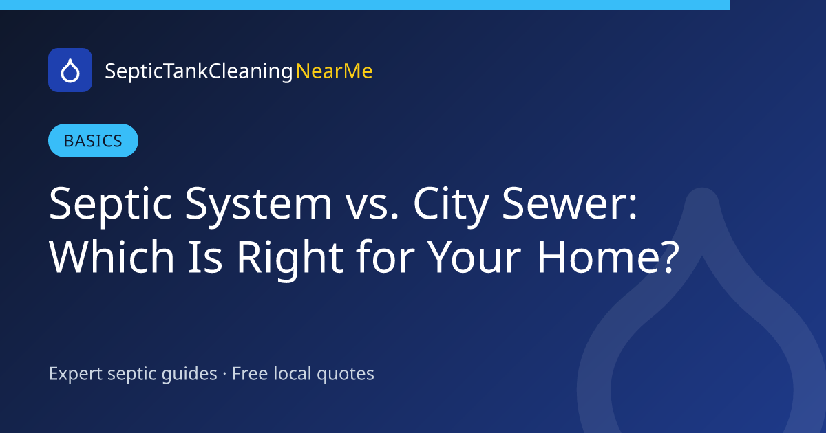 Septic System vs. City Sewer: Which Is Right for Your Home? — Basics guide cover